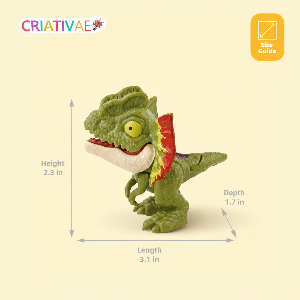 Snappysaurus Criativae - Fidget Dinosaurs with Snapping Jaws