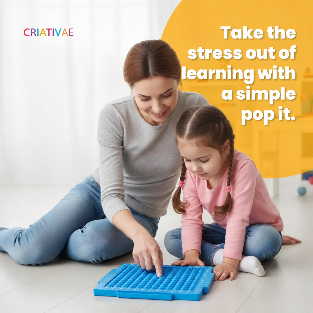 Pop It Math Kit Criativaê - Fractions and Operations Interactive Kit