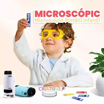 Microscopic Criativae - Portable Kids Microscope with 120x Zoom