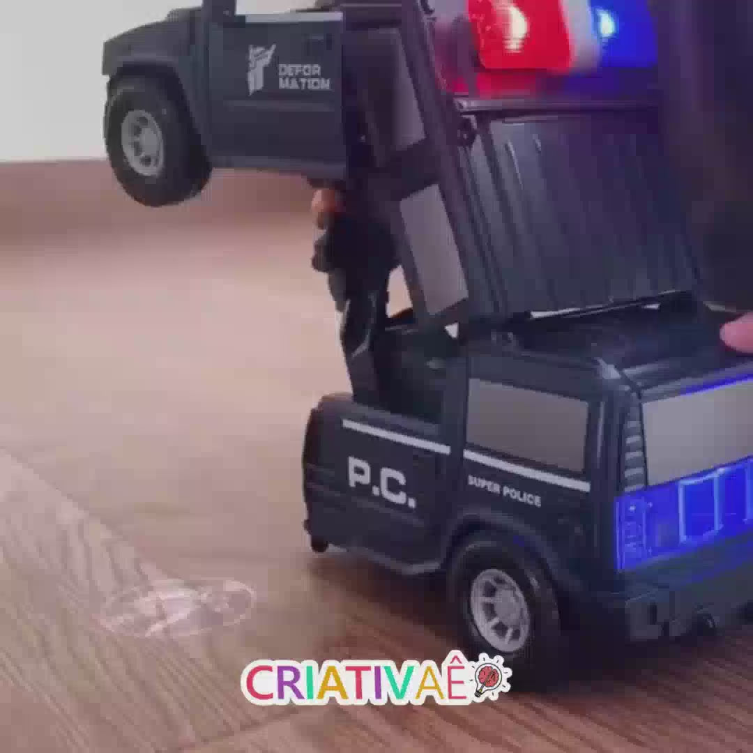 Robotcar Criativae - 2 in 1 Transforming Police Car Robot