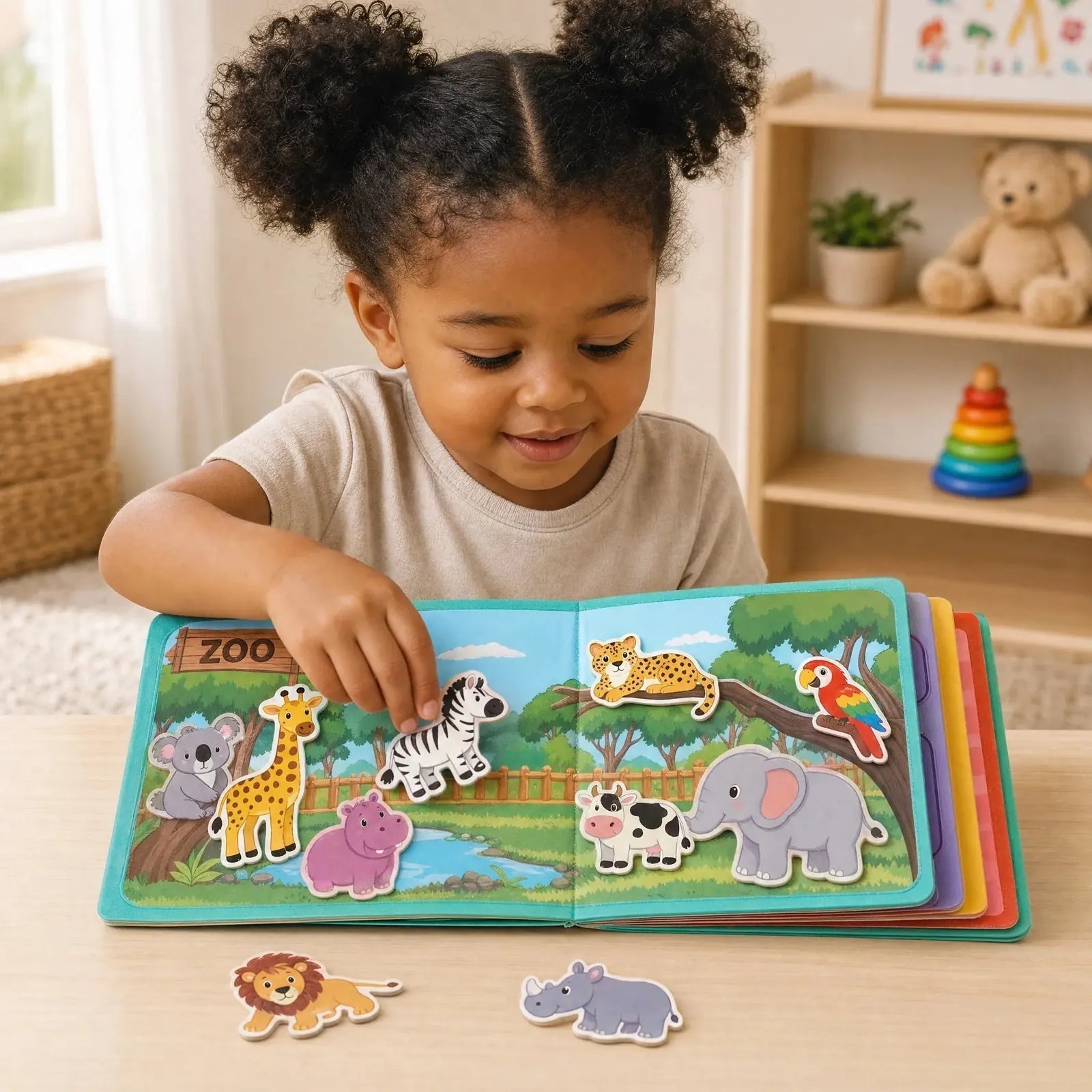 QuietBook Criativae - Montessori Busy Book With Velcro Activities