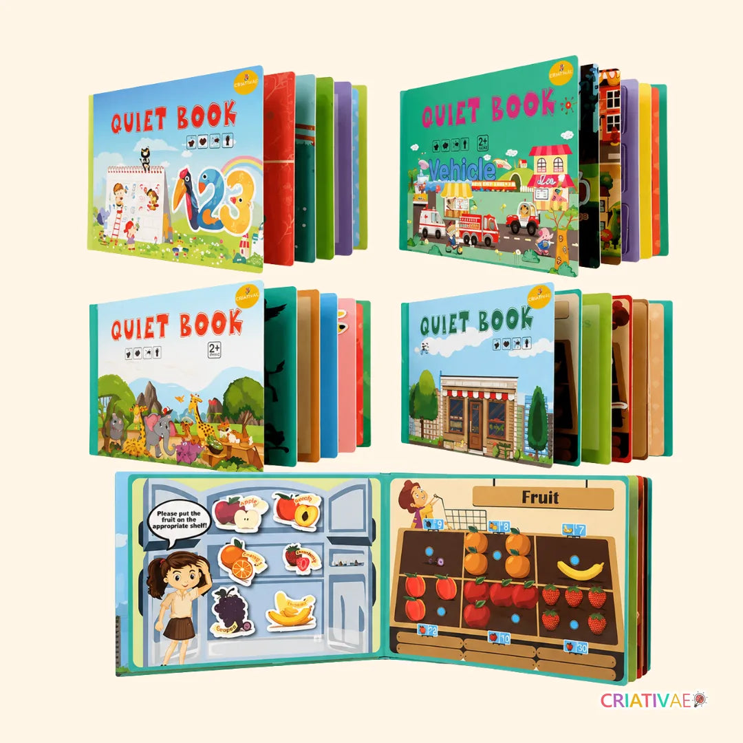 QuietBook Montessori busy book – all four themes