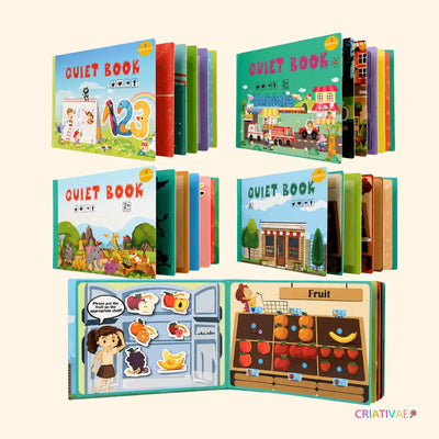 QuietBook Montessori busy book – all four themes